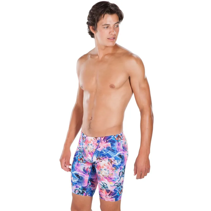 Speedo Men's Allover V-Cut Jammer Red/Pink 24-2